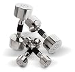 Hampton Fitness 5 lb Chrome Beauty Grip Dumbbells, Pair