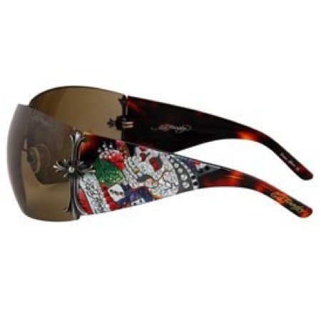 Ed Hardy Brad Original Sunglasses Swarovski Crystals - EHS008 TOR