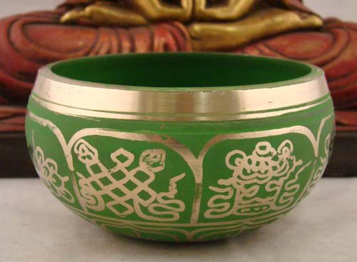 ~Gorgeous Tibetan Meditation 8 Lucky Symbols Peace Singing Bowl~