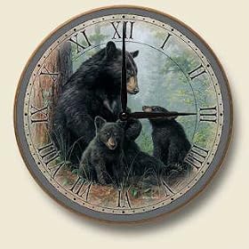 Black Bear Kitchen Wall Clock by Creative Home Accents