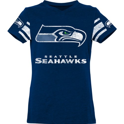 Reebok Seattle Seahawks Girls (7-16) Fashion Jersey T-Shirt Large