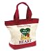 "Teaching Is A Work Of Heart" Canvas Message Tote Bag #37784