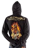41yLiQ1138L. SL160  Ed Hardy Big & Tall Eagle Fire Hoodie Black
