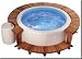 Aqua-Saar Holzumrandung für Softub-Whirlpool Modell Legend