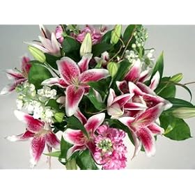 Festival of Lilies Fresh Flower Bouquet - Guaranteed Delivery by Mother's Day if you Select "Expedited Shipping" at checkout; "Standard Shipping" will guarantee delivery by Wednesday of next week (5/14/2008)