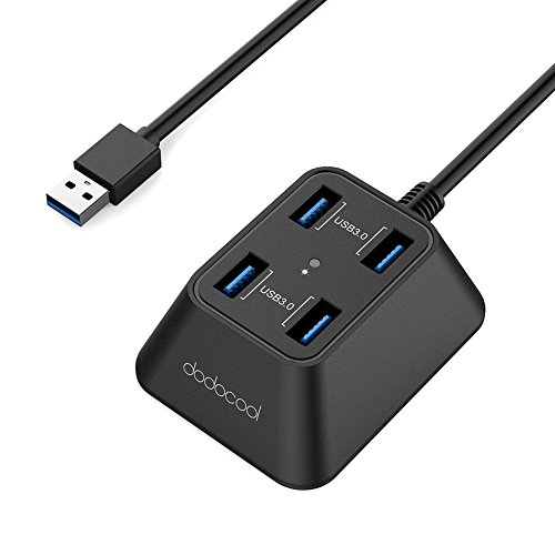 dodocool USB3.0 高速ハブ 4ポート USB 3.0 Hub(1m) バスパワー 77 x 61x 30mm USB1.1/2.0互換 デスクトップ Ultrabook 5Gbps ポータブル対応