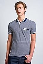 Red! Collection Short Sleeve Stripe Pique Polo with Tipping Detail
