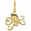 Yellow Gold Octopus Charm