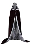 AngelWardrobe Halloween Hooded Cloak MEDIEVAL Various Colors Wedding Cape SCA Brown_Silver XXXL