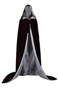 AngelWardrobe Halloween Hooded Cloak MEDIEVAL Various Colors Wedding Cape SCA Brown_Silver XXXL