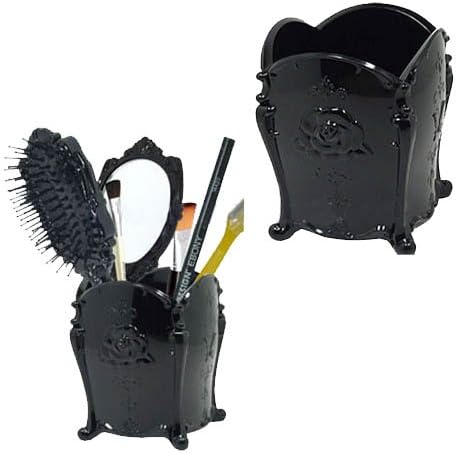 Anna Sui Style Queen Beauty Accessories Holder Korean Vintage Rose Pattern Makeup Brush Holder / Pen Holder Stand.