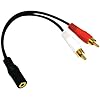 2 x RCA Male, 1 x 3.5mm Stereo Female, Y-Cable 6-Inch