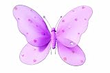 Hanging Butterfly 5" Small Pink Nylon Butterfly with Sequins and Glitter for Baby Nursery Bedroom, Girls Room Ceiling Wall Décor, Wedding Birthday Party, Baby Bridal Shower Butterfly Decoration
