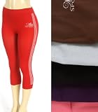 Opaque Sport Stripe Footless Leggings / Tights - (Choose from 6 Colors)