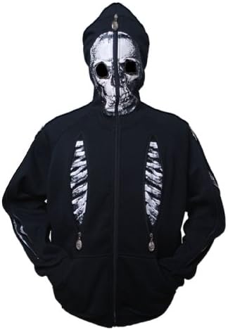 Kids Boys Zip-Up Hoodie Full Zipper Mask Jacket