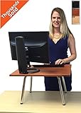 The Original Stand Steady Standing Desk - Converts Your Desk to Stand up Desk, Adjustable Height (Cherry)