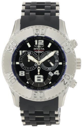 Invicta Men's 6708 Sea Spider Collection Chronograph Black Polyurethane Watch