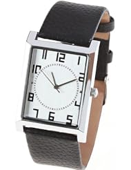 Orient Idea Ori-0249E Rectangle Case Unisex Quartz Wristwatch Analog Timepiece with Leatherette Band