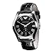 Emporio Armani Men's AR0643 Classic Black Leather Black Roman Numeral Dial Watch