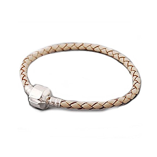 High Quality Real Leather Bracelet Champagne Color All Sizes Available in Drop Down Menu