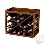 12 Bottle X Cube-Stack Wine Rack (Light Finish