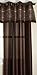 Stylemaster Fiesta Faux Silk Grommet Panel with Sequin Organza Espresso, 56-Inch by 84-Inch