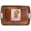 Red Wine Grapes Large 17.5 by 11.75 inch melamine serving Tray French style