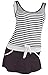 MiYang Women's One Piece Stripes Skirted Slim Swimsuit Bathing Swimwear