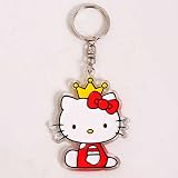 Hello Kitty Crown Keychain Key Ring Chain Keyring