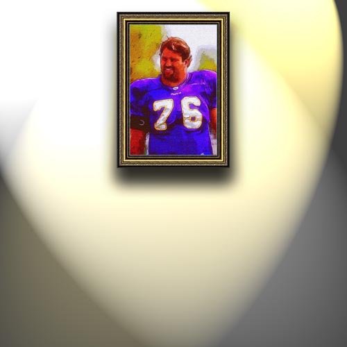 Completely Handpainted American Football Sport Painting, Custom Order FL6668, Oil on Canvas, with Option to Paint Jerry, Brett & Co. from Any Other Favorite Photograph or Picture, Unframed, Size 19'' x 28