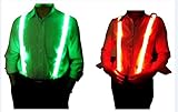 Glovion LED Glow Suspender for Man Outdoor Sport Safety Protector Green