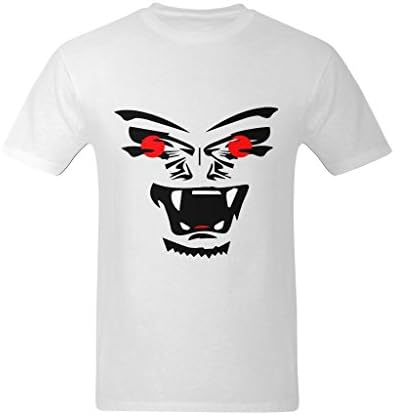 FantasyArtic Men's Scary Face Evil Eyes Design T-Shirt - Funny Quotes T Shirt US Size XL