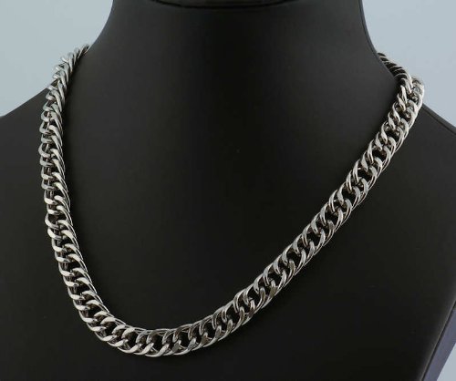 Halskette DUBLIN in Edelstahl-Optik nickelfrei Stahlkette Metall Metallkette Kette Halsschmuck M&Atilde;&curren;nnerkette Schmuck f&Atilde;&frac14;r den Mann Herrenschmuck K&Atilde;&para;nigskette