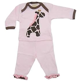 Haute Baby Pink Giraffe Legging Set