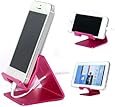 BlueMart &reg; Solid Aluminum Desktop Stand for Apple iPhone 3 3GS 4 4S 5 iPod touch HTC Blackberry Samsung Kindle iPad Mini Plus BlueMart Cable Tie (Hot Pink)