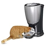 Stainless Steel Automatic Pet Feeder - Carbon Black