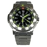 New Smith and Wesson Watch Tritium Aviator Date Display Rotating Bezel Stainless Steel Strap and... 