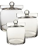 Apothecary Jar Set of 3, H-8.5, 6, 4.75 - Candy Buffet Containers