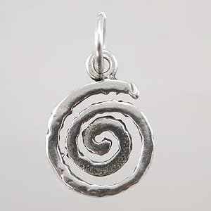Whirlwind or Spiral Charm in Sterling Silver, #9514