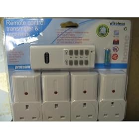 4 x REMOTE CONTROL 240V MAINS WIRELESS PLUG SOCKET SET