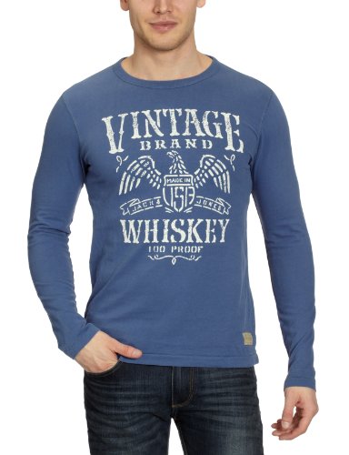 JACK & JONES VINTAGE Herren Langarmshirt 12054859, Gr. 56/58 (XL), Blau (TRUE NAVY) Preisvergleich