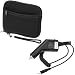 GTMax Rapid Car Charger + Black Neoprene Sleeve Zipper Case fit up to 5.2 inch 5.2