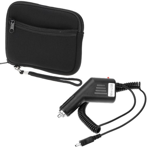 Nuvi   Zipper Tomtom 2300 Neoprene Sleeve Lcd 36 Rapid Case Chargerblack  Series2370ltmagellan  Garmin 203520455045