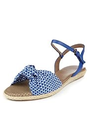 Footglove™ Fashion Wide Fit Raffia Knot Sandals