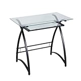 Walker Edison Glass Computer Desk