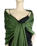 Pashmina/Silk Wrap Dark Green