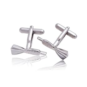 Silver Dart game fun Silver Novelty Cufflinks