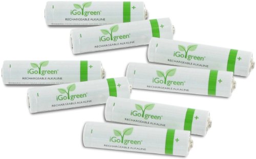 iGo Green Energy 8x AAA Rechargeable Batteries