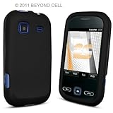 Black Rubberized Hard Snap On Cover for Samsung Trender Sprint Protector Ca ....
