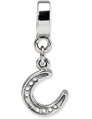 .925 Sterling Silver Horseshoe Dangle Bead
